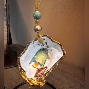 My FAVORITE creation yet!! Decoupage oyster ornament